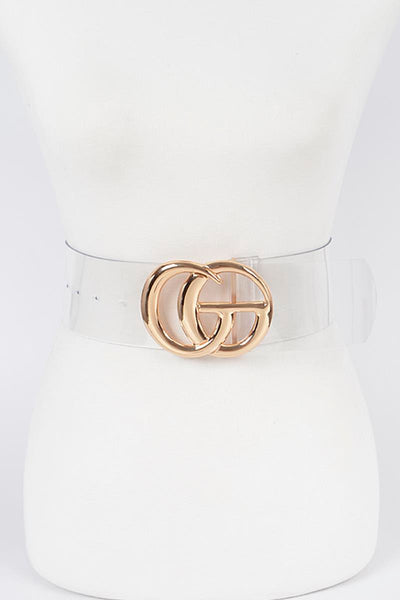 TRANSPARENT METAL BUCKLE WAIST BELT