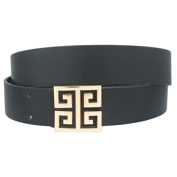 MODERN GREEK KEY PAVE BELT