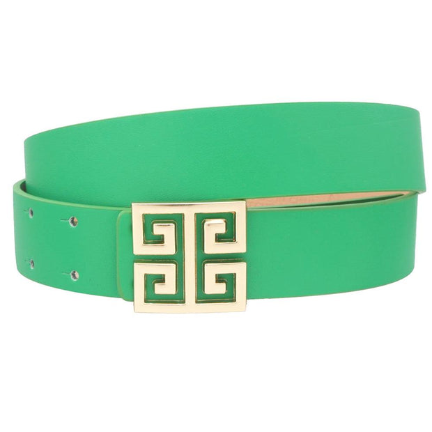 MODERN GREEK KEY PAVE BELT