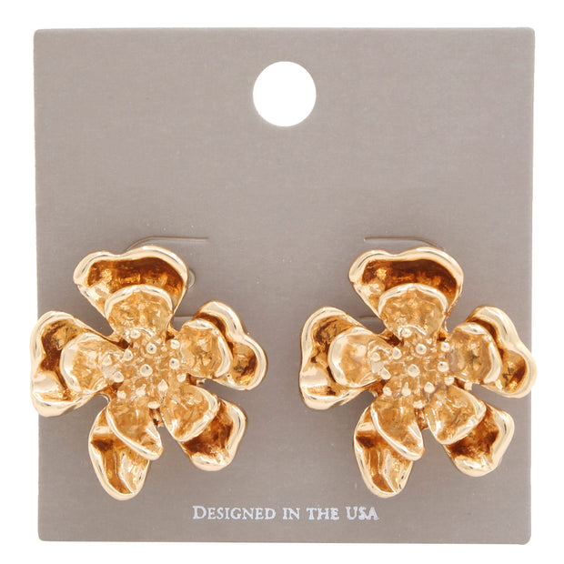 FLOWER METAL EARRING