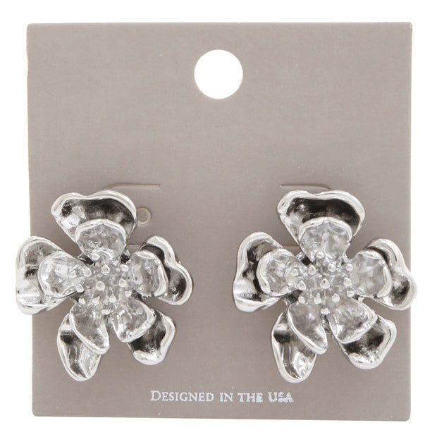 FLOWER METAL EARRING