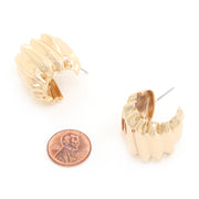 RUFFLE METAL EARRING