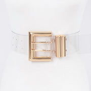 METAL BUCKLE PLUS SIZE ELASTIC BELT