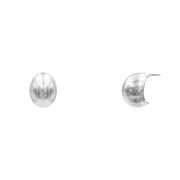 OVAL DOME METAL EARRING