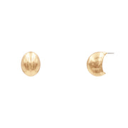 OVAL DOME METAL EARRING