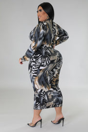 Plus Swirling Thoughts Dress