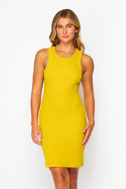 Ribbed Stretchy Fitted Tank Mini Dress